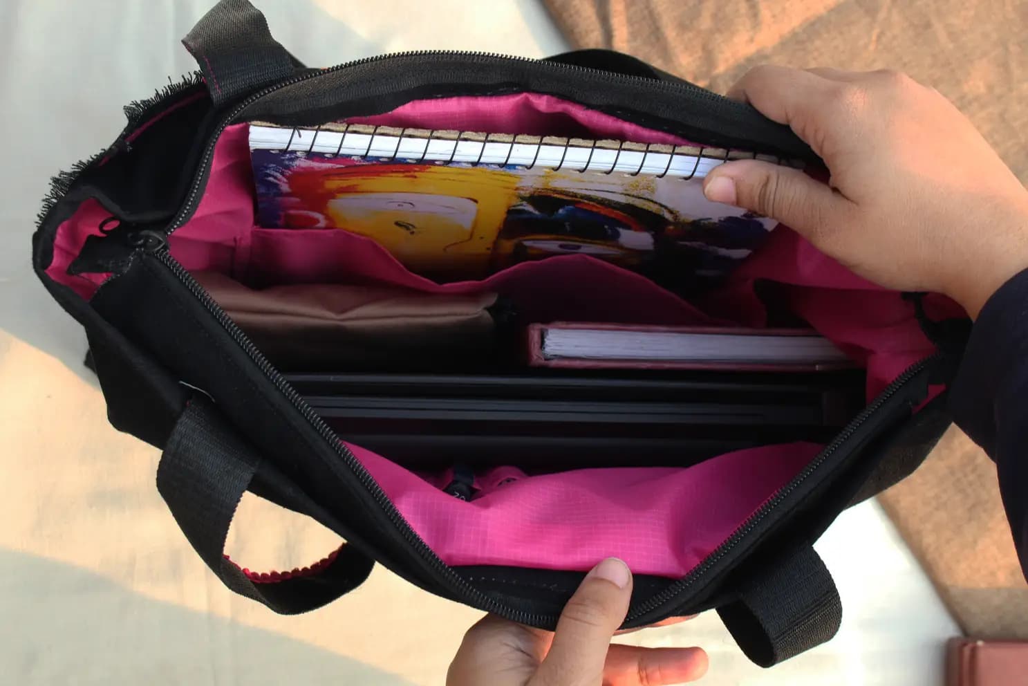 DOODLE WOODLE ( HAND EMBROIDERED BAG )